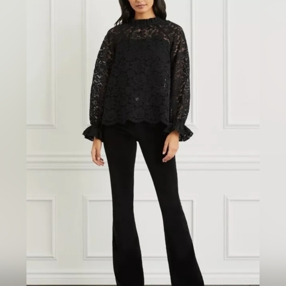 Hill House Millie Black Lace Blouse Size Small - Picture 6 of 13